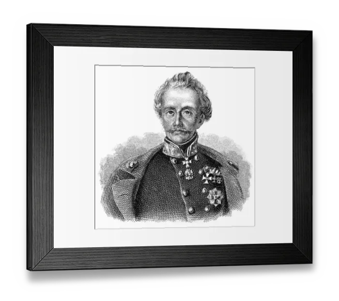 Framed Print : Portrait of Heinrich Hermann Josef Freiherr von Hess or Hess