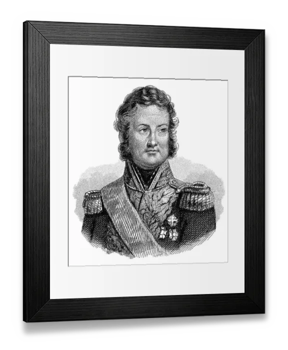 Framed Print : Portrait of Louis Philippe I, 1773 - 1850