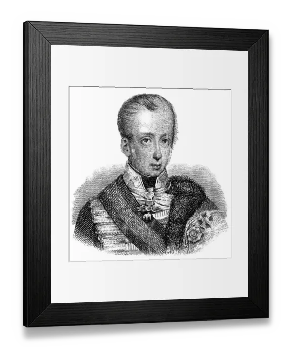 Framed Print : Portrait of Ferdinand I, 1793 - 1875 Framed Print : Portrait of Ferdinand I, 1793 - 1875