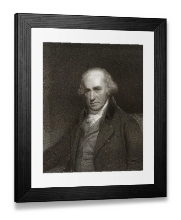Framed Print : James Watt, 1736 - 1819, Scottish inventor of the steam engine