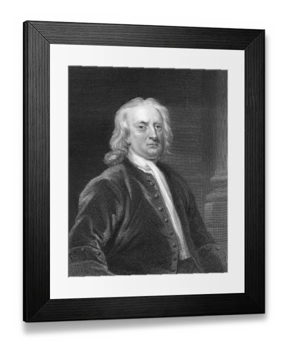 Framed Print : Sir Isaac Newton, 1642-1726, an English physicist and mathematician