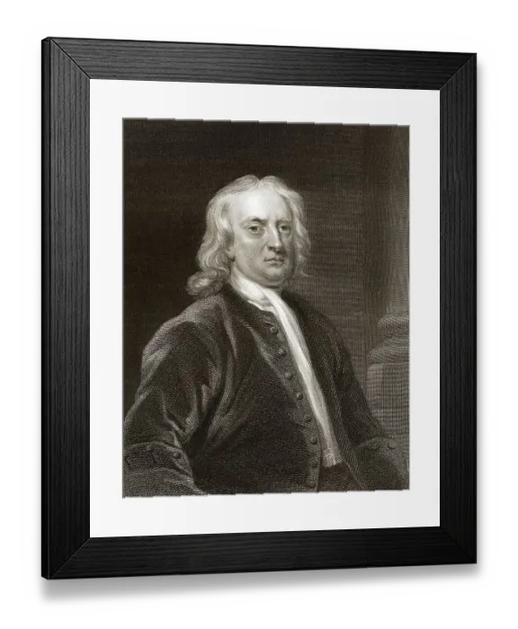 Framed Print : Sir Isaac Newton, 1642-1726, an English physicist and mathematician