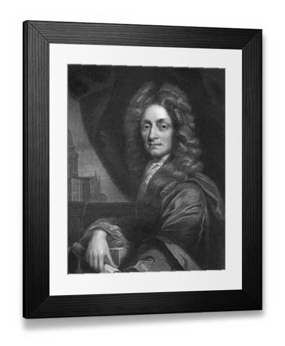 Framed Print : Sir Christopher Michael Wren, 1632 - 1723 Framed Print : Sir Christopher Michael Wren, 1632 - 1723