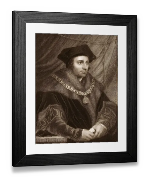 Framed Print : Sir Thomas More, Thomas Morus or More