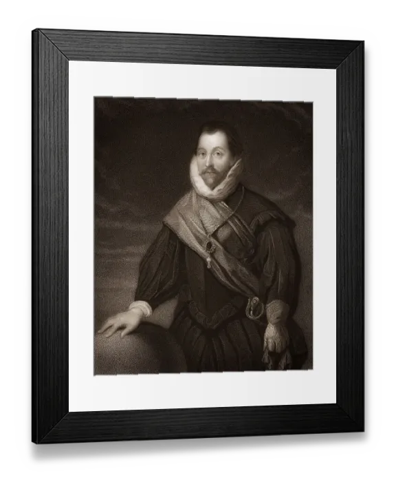 Framed Print : Sir Francis Drake, circa 1540 - 1596 Framed Print : Sir Francis Drake, circa 1540 - 1596