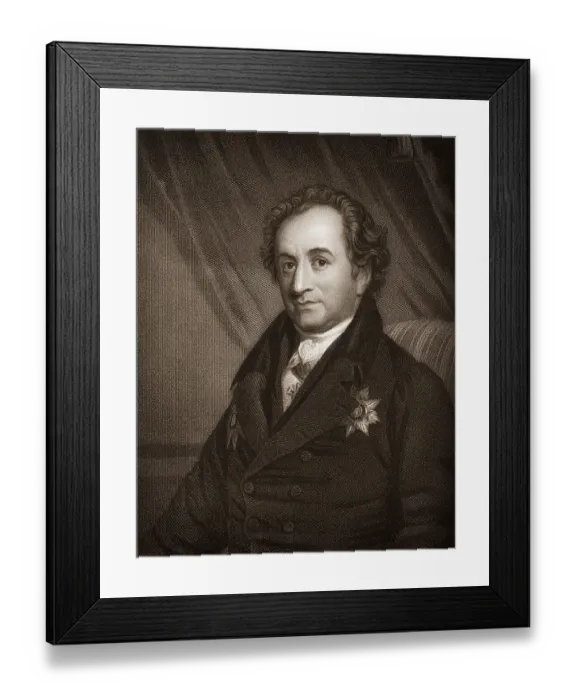 Framed Print : Johann Wolfgang von Goethe, 1749 - 1832