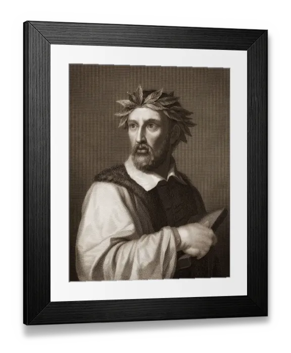 Framed Print : Torquato Tasso, 1544 - 1595, an Italian poet of the Counter-Reformation