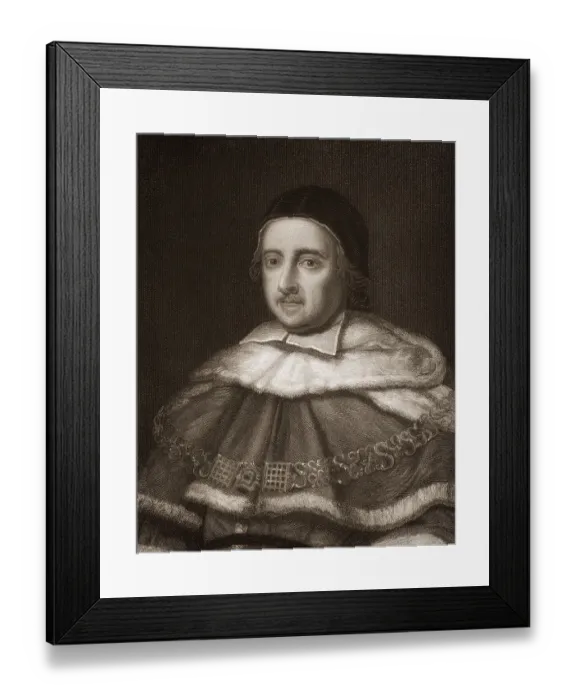 Framed Print : Sir Matthew Hale, 1609-1676, an English barrister