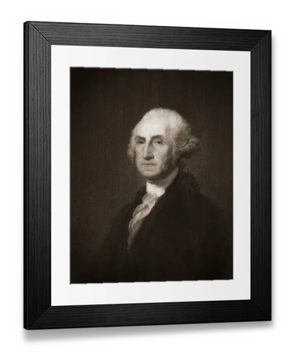 Framed Print : George Washington, 1732 - 1799