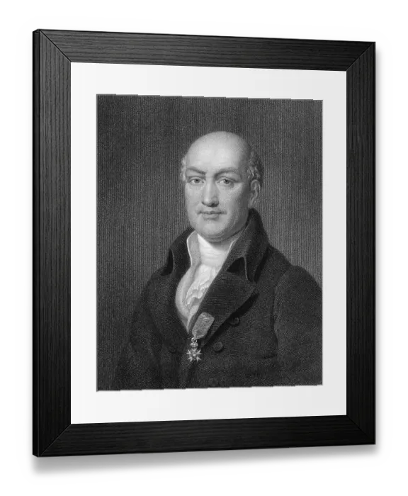 Framed Print : Jean Baptiste Joseph, chevalier Delambre