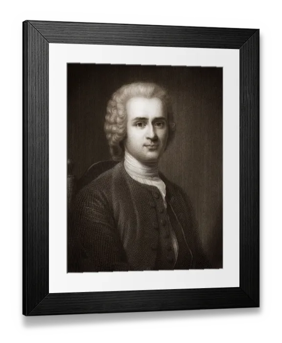 Framed Print : Jean-Jacques Rousseau, 1712 - 1778