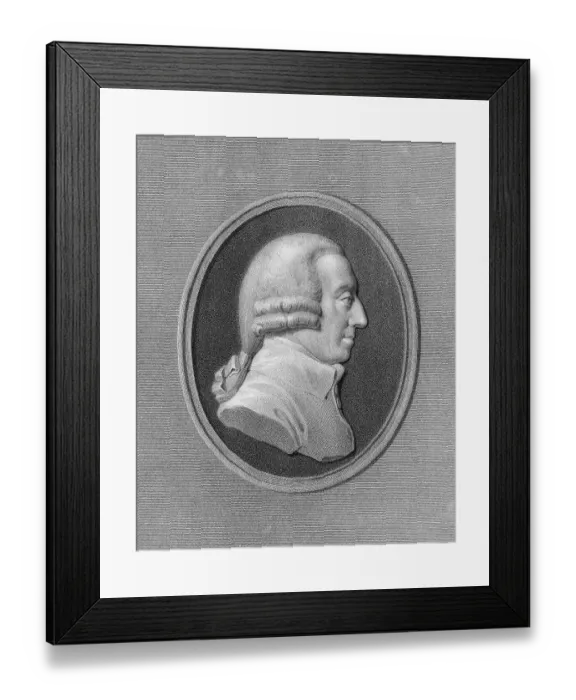 Framed Print : Adam Smith, 1723-1790, a Scottish moral philosopher
