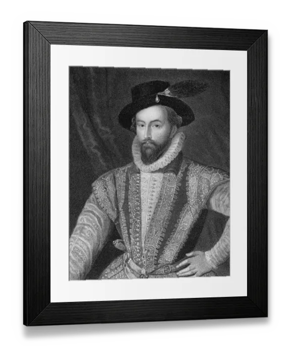 Framed Print : Sir Walter Raleigh, 1554 - 1618 Framed Print : Sir Walter Raleigh, 1554 - 1618