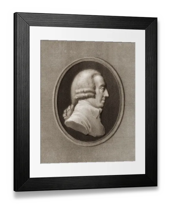 Framed Print : Adam Smith, 1723-1790, a Scottish moral philosopher