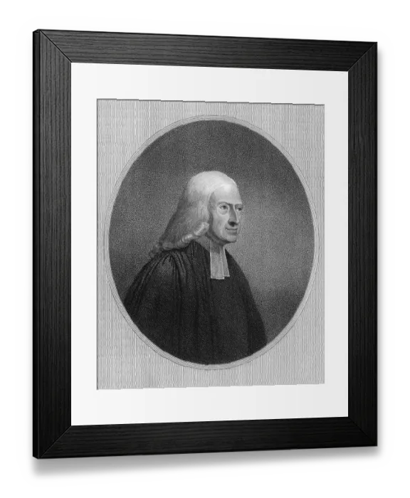 Framed Print : John Wesley, 1703 - 1791, an English revivalist preacher