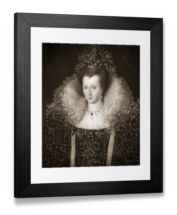 Framed Print : Elizabeth I, 1533 - 1603, Queen of England 1558 - 1603