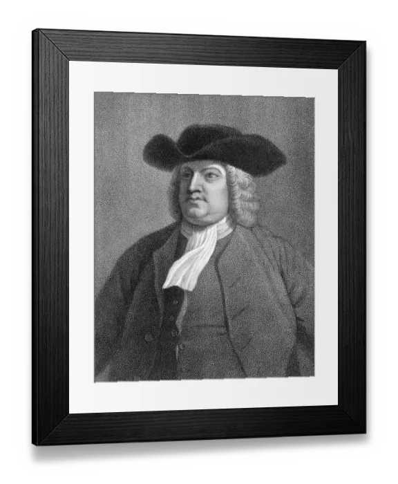 Framed Print : William Penn, 1644 - 1718, founder of the colony of Pennsylvania