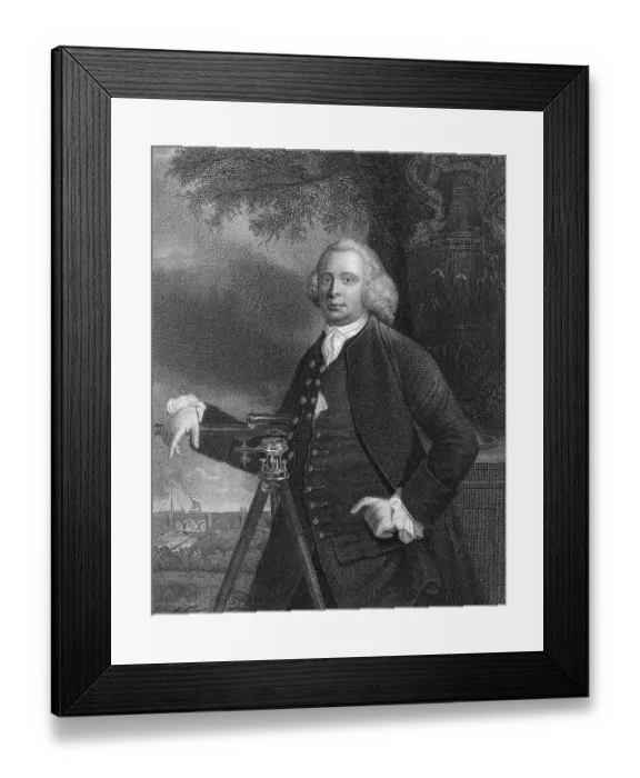 Framed Print : James Brindley, 1716 - 1772, an English engineer Framed Print : James Brindley, 1716 - 1772, an English engineer