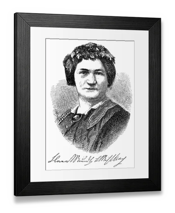 Framed Print : Klara Luise Mundt, 1814-1873, a German writer