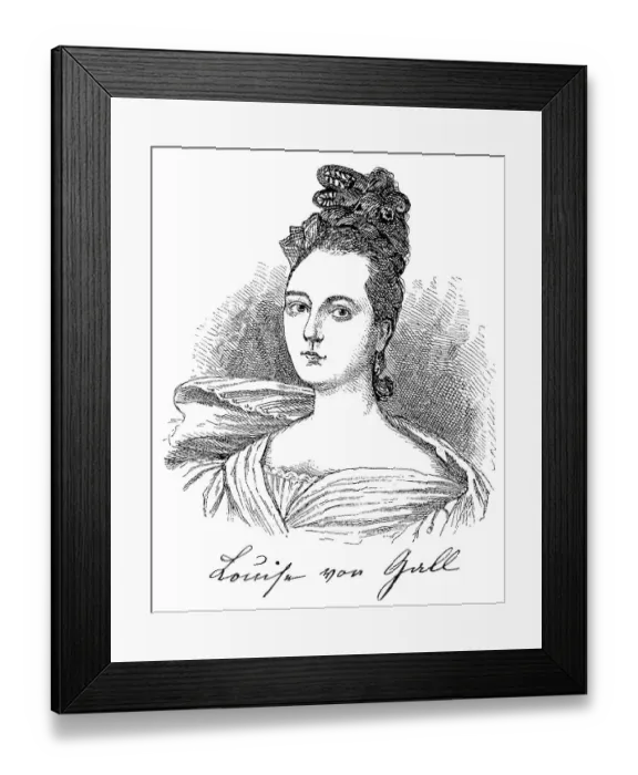 Framed Print : Louise von Gall, 1815-1855, a German novelist and social critic