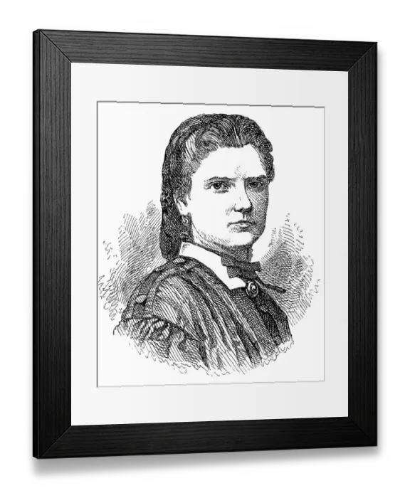 Framed Print : Aglaia von Enderes, 1836-1883, an Austrian writer
