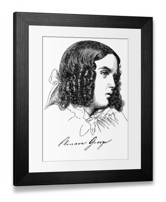 Framed Print : Mathilde Kaufmann, pseudonyms Amara George