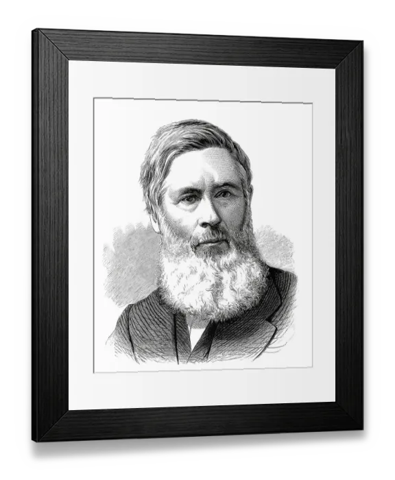 Framed Print : Asa Gray, 1810 - 1888, the most important American botanist
