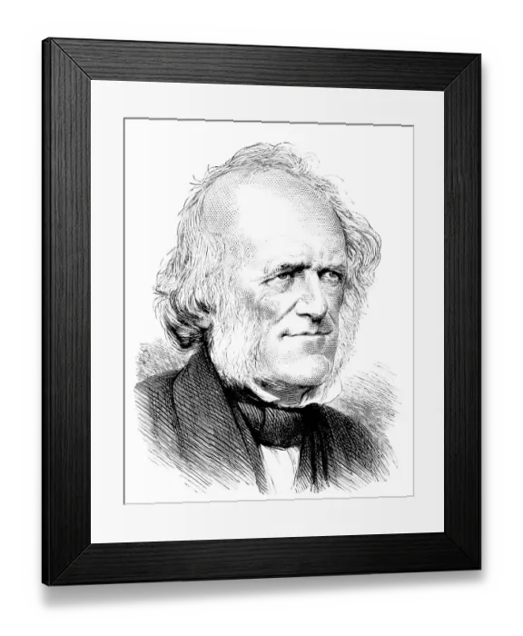 Framed Print : Sir Charles Lyell, 1st Baronet
