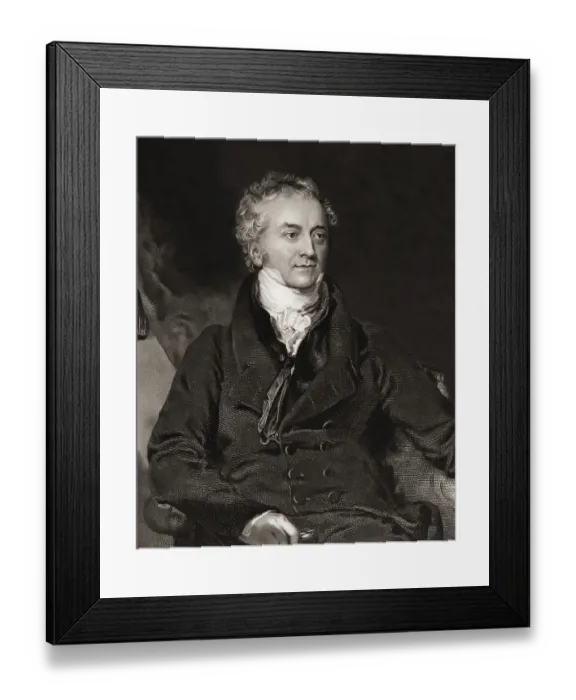 Framed Print : Thomas Young, 1773 - 1829, British polymath at the fields of vision