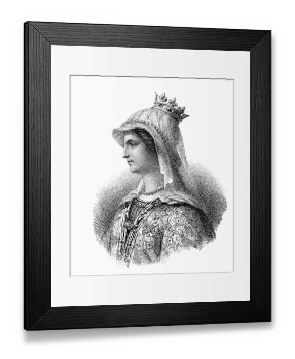 Framed Print : Ingoberga, c. 520-589, the first wife of the Frankish king Charibert I Framed Print : Ingoberga, c. 520-589, the first wife of the Frankish king Charibert I