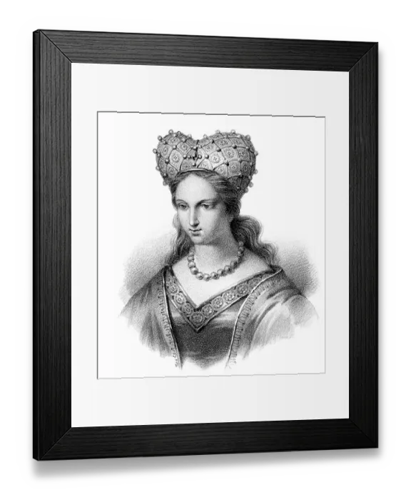 Framed Print : Altima or Altina, consort of the Frankish king Chlodio