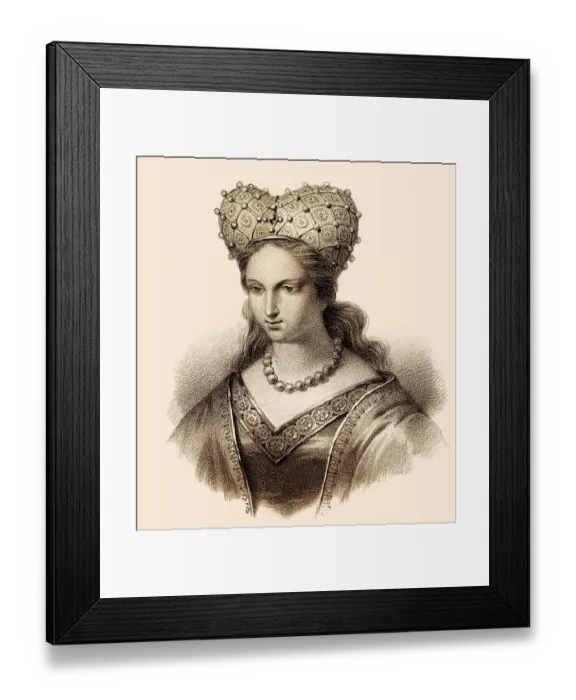 Framed Print : Altima or Altina, consort of the Frankish king Chlodio