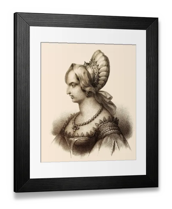 Framed Print : Queen Metina, wife of Merovech Framed Print : Queen Metina, wife of Merovech