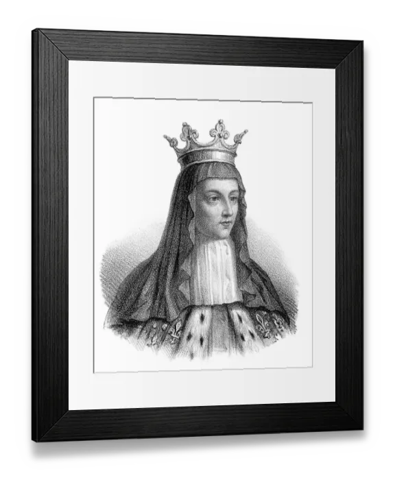 Framed Print : Radegund or Radegonde, wife to Chlothar I