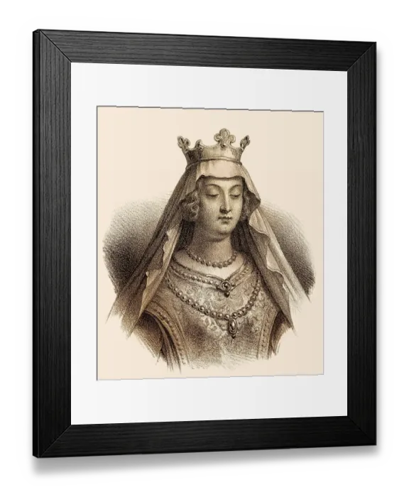 Framed Print : Saint Clotilde, 475-545, also known as Clothilde