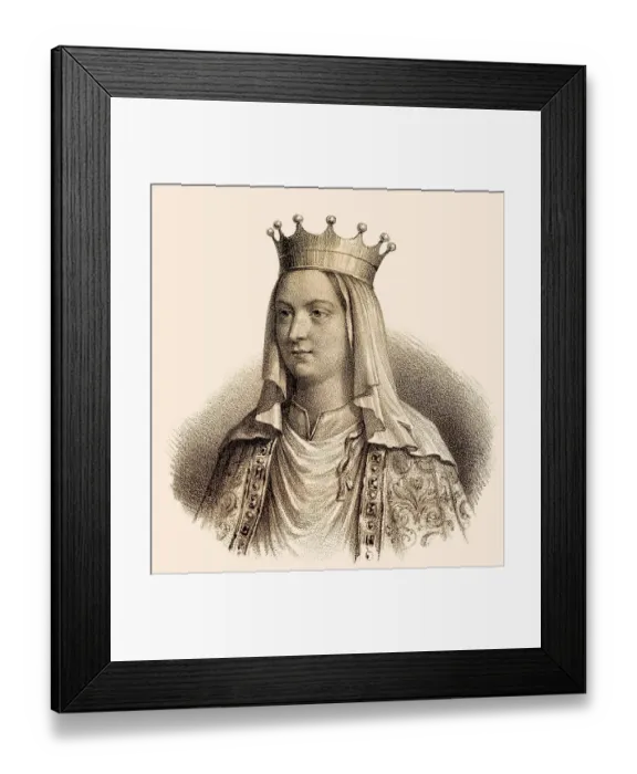 Framed Print : Bertrude, Beretrudis des Burgondes, c