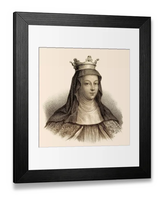 Framed Print : Saint Balthild of Ascania, c. 626-680 Framed Print : Saint Balthild of Ascania, c. 626-680