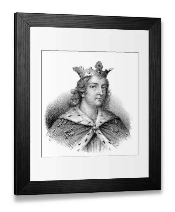 Framed Print : Clovis II 637-657, King of Neustria and Burgundy