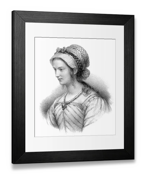 Framed Print : Eudoxine, wife to Childebert III Framed Print : Eudoxine, wife to Childebert III