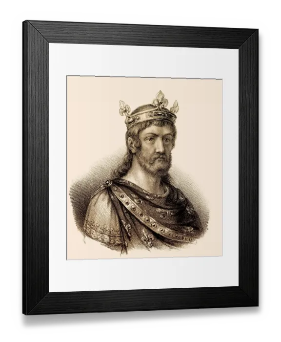 Framed Print : Theuderic IV, Thierry IV. c. 712-737 Framed Print : Theuderic IV, Thierry IV. c. 712-737