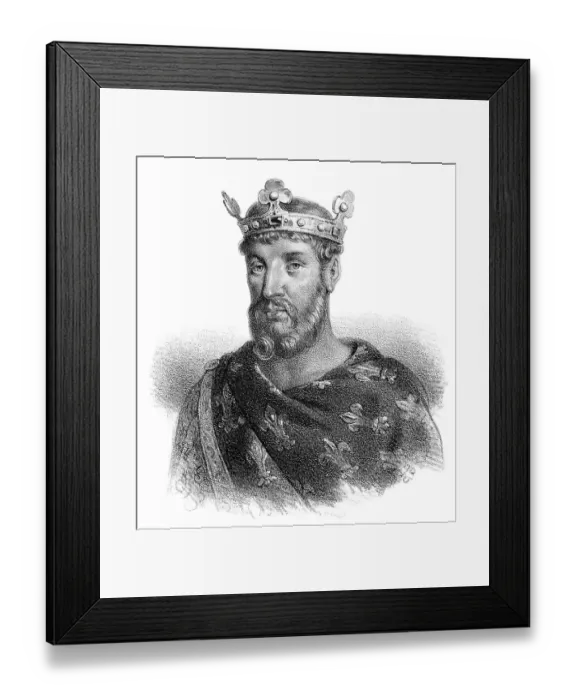 Framed Print : Lothair or Lothaire, 941-986, Carolingian king of West Francia