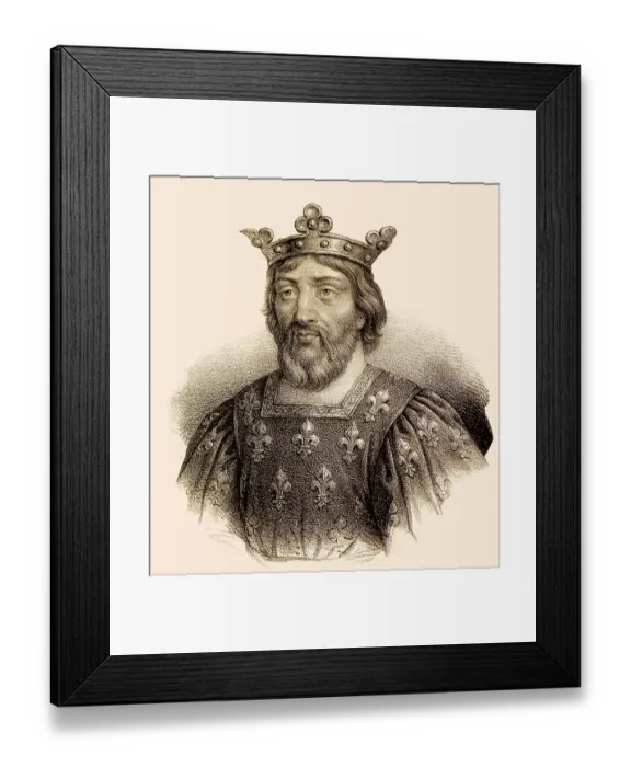 Framed Print : Hugh Capet, Hugo Capet, Hugues Capet, c