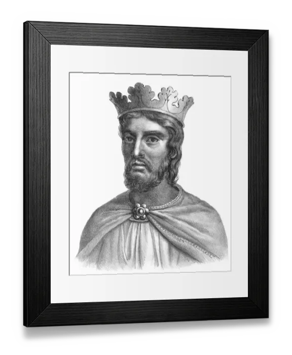 Framed Print : Louis IV, c. 920-954, called d'Outremer or Transmarinus