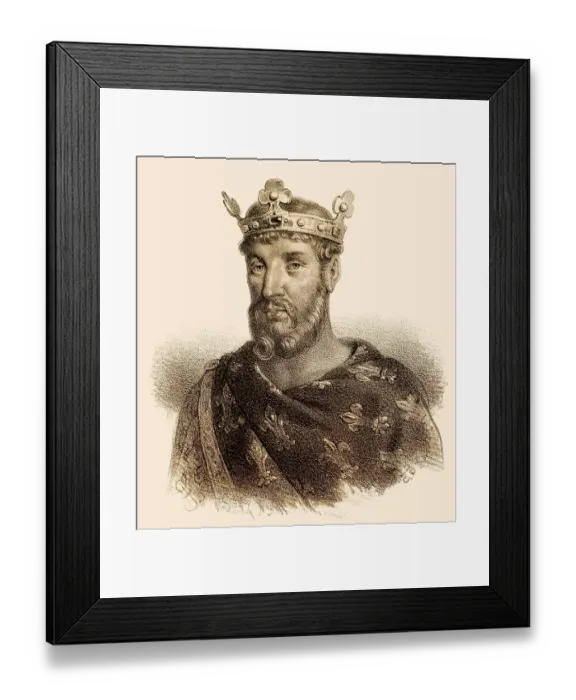 Framed Print : Lothair or Lothaire, 941-986, Carolingian king of West Francia