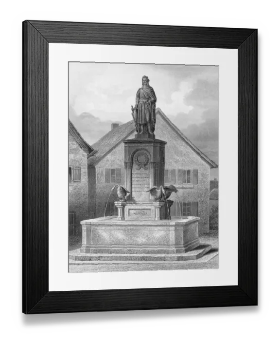 Framed Print : Statue at Wolframs-Eschenbach, Wolfram von Eschenbach Framed Print : Statue at Wolframs-Eschenbach, Wolfram von Eschenbach