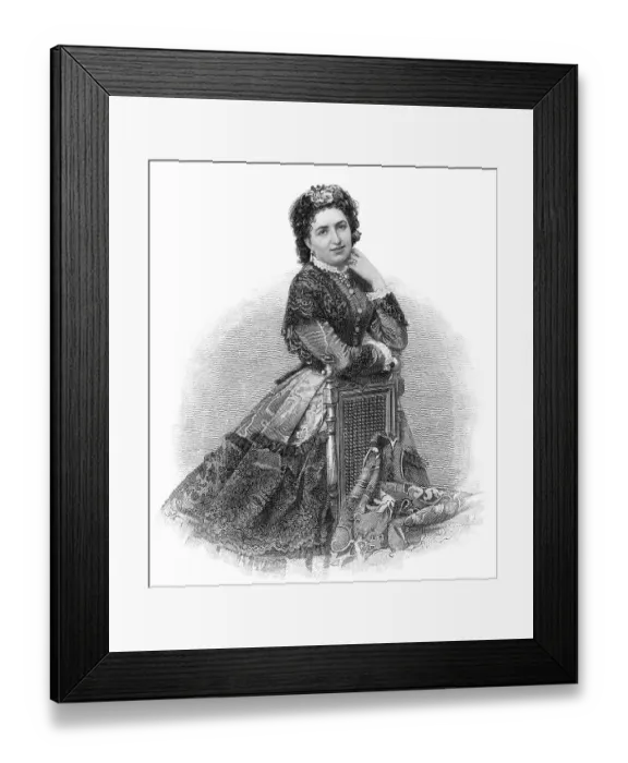 Framed Print : Valesca Guinand, 1837-1916, actress