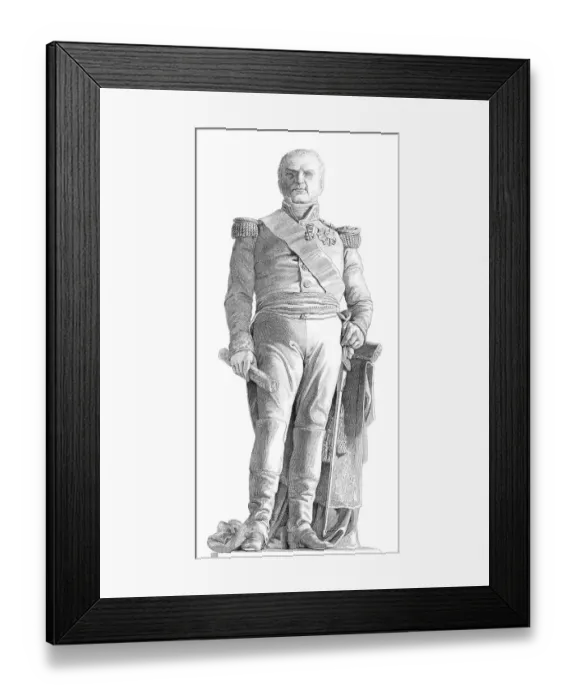 Framed Print : Statue to Etienne Maurice Gerard