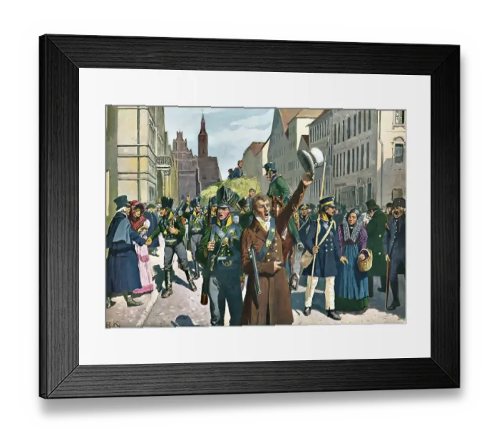 Framed Print : Uprising in Breslau, 1813, Wars of Independence 1813-15