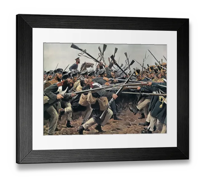 Framed Print : The battle of Hagelberg on 27.08