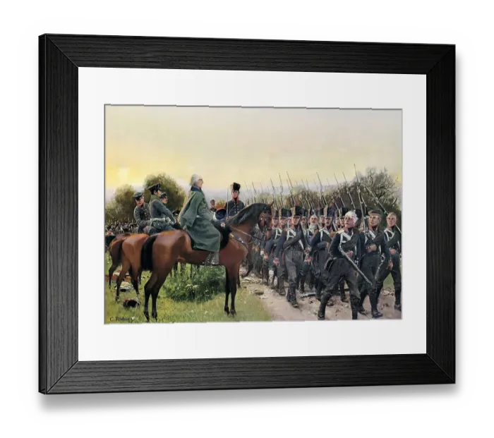 Framed Print : Genaral Yorck von Wartenburg honors the 2nd Battalion of the Imperial Guards